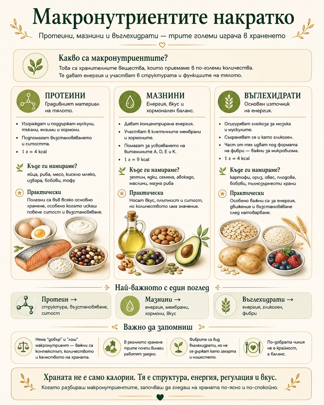 Инфографика: макронутриентите накратко